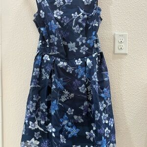 Danny & Nicole Navy Floral Dress